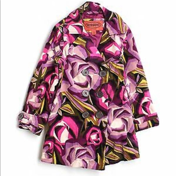 Missoni for Target Girls Mod Vibrant Pea Coat 2/3 - Picture 1 of 8